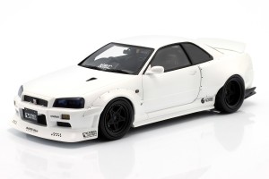 Nissan Skyline GT-R (R34) KRC Body Kit 2019 Pearl White Otto Mobile 1:18