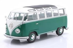 Volkswagen VW T1 Samba Bus 1962 Green / White Solido 1:18