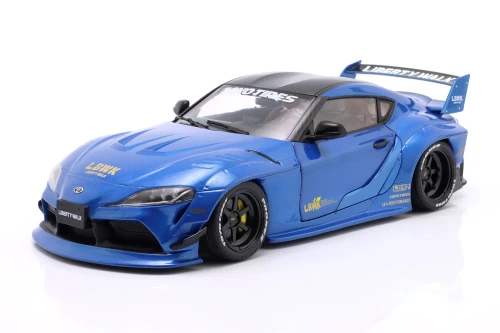 S1815503 Toyota GR Supra LBWK Liberty Walk Body Kit 2025 Blue Metallic Solido 1:18