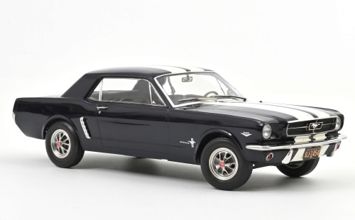 182805 Ford Mustang Hardtop Coupe 1965 Nightmist Blue Metallic Norev 1:18