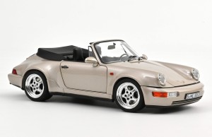 Porsche 911 (964) Carrera 2 WTL Turbo Look Cabriolet 1992 Zermatt Silver Metallic Norev 1:18