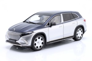 Mercedes-Benz Maybach EQS 680 SUV (Z296) 2024 Nautical Blue / High-Tech Silver NZG 1:18 - Dealer Edition