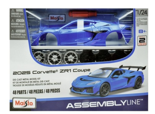 39545 Chevrolet Corvette ZR1 Coupe 2025 Blue Maisto KIT 1:24 Model do Składania Złożenia