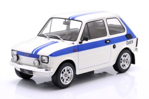Fiat 126 Castrol Livery 1972 White / Blue Maluch Polski Mały Fiat 126p P MCG 1:18