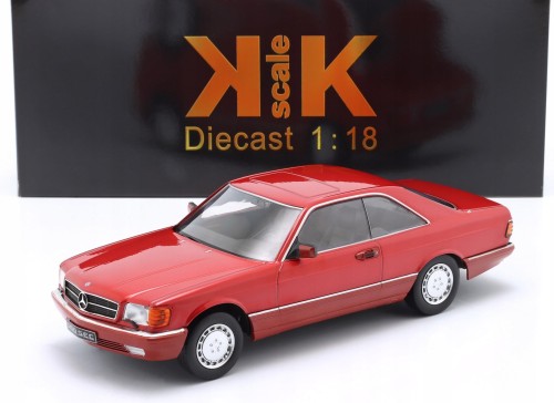 KKDC180336 Mercedes-Benz 560 SEC C126 Coupe 1985 Red Metallic KK-Scale 1:18