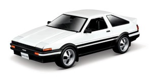 Toyota Sprinter Trueno AE86 1979 White / Black Maisto KIT 1:24 Model do Składania Złożenia