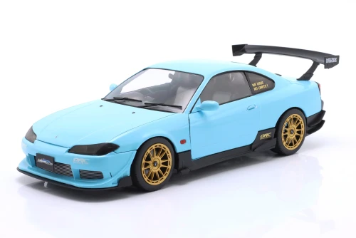 S1812204 Nissan Silvia (S15) Spec-R Aero 1999 Baby Blue Solido Works 1:18